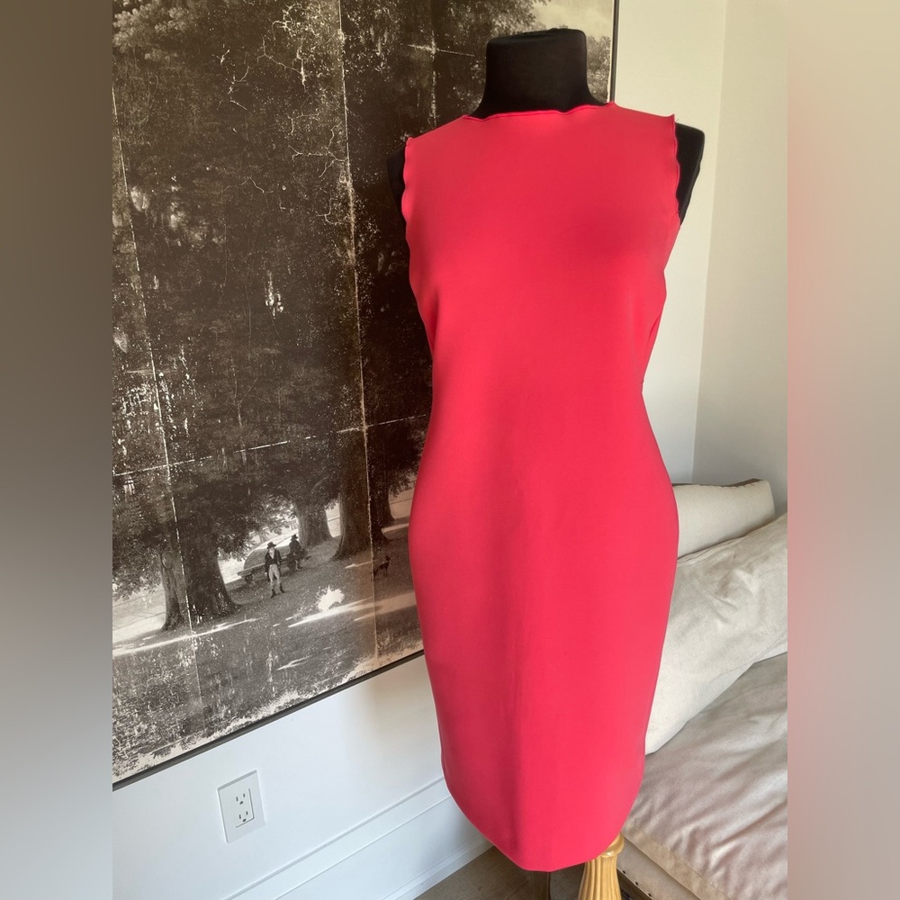 Armani Collezioni Coral Sheath Dress – Made in Italy – Size 8 (IT 48)